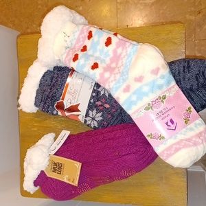 ALL 3..NWT Unisex...WARM COZY...fuzzy socks